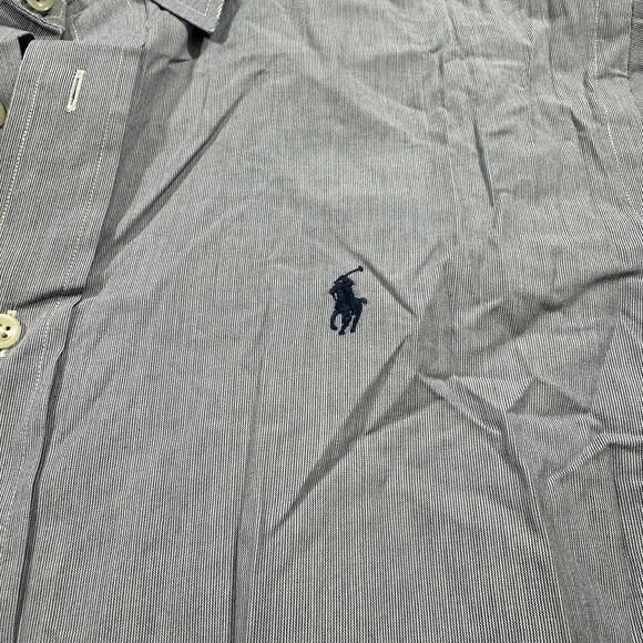 Polo by Ralph Lauren Shirt Mens 16.5” 34/35 Blue Andrew Long Sleeve Button Up - Picture 2 of 9